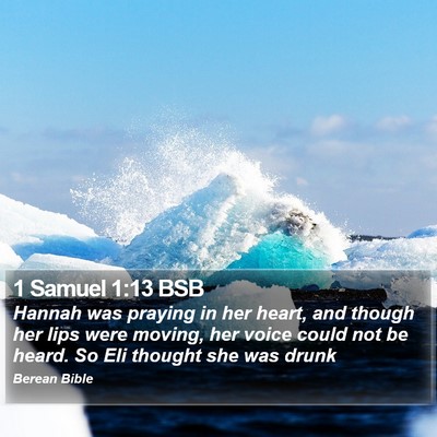 1 Samuel 1:13 BSB Bible Verse Image
