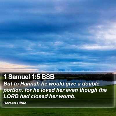 1 Samuel 1:5 BSB Bible Verse Image