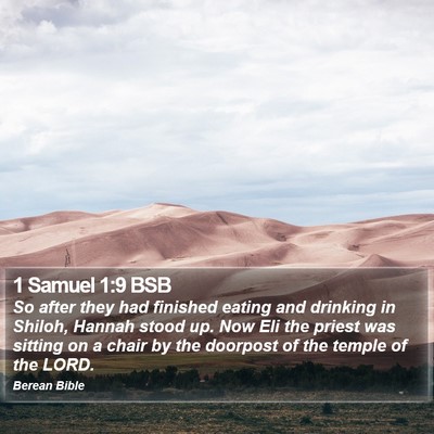 1 Samuel 1:9 BSB Bible Verse Image