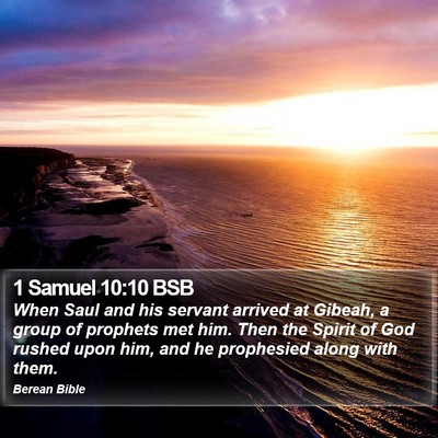 1 Samuel 10:10 BSB Bible Verse Image