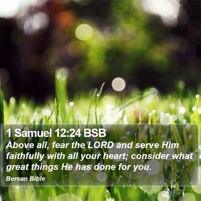 1 Samuel 12:24 BSB Bible Verse Image