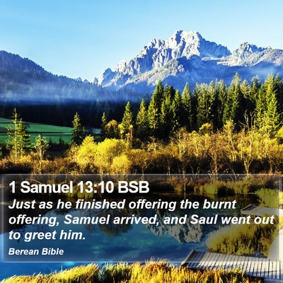 1 Samuel 13:10 BSB Bible Verse Image
