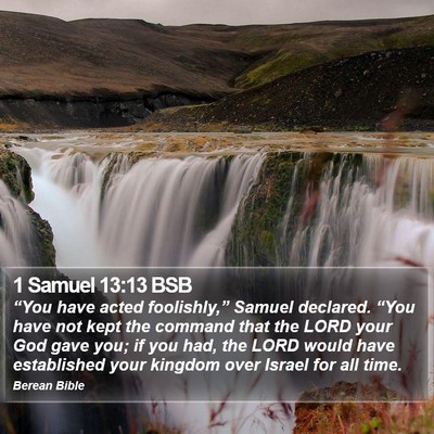 1 Samuel 13:13 BSB Bible Verse Image