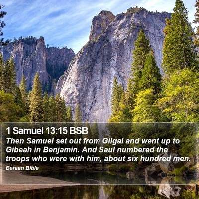 1 Samuel 13:15 BSB Bible Verse Image