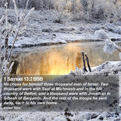 1 Samuel 13:2 BSB Bible Verse Image
