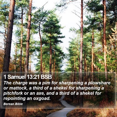 1 Samuel 13:21 BSB Bible Verse Image