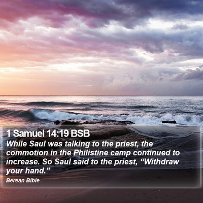 1 Samuel 14:19 BSB Bible Verse Image