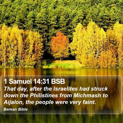 1 Samuel 14:31 BSB Bible Verse Image
