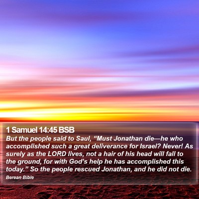 1 Samuel 14:45 BSB Bible Verse Image