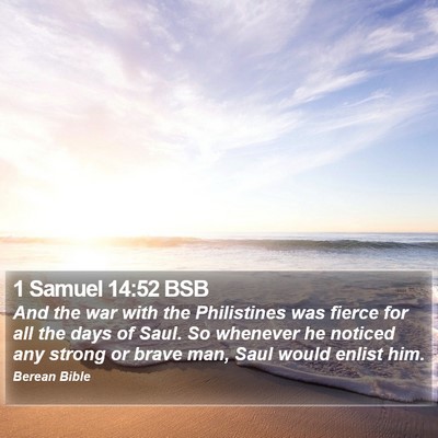 1 Samuel 14:52 BSB Bible Verse Image