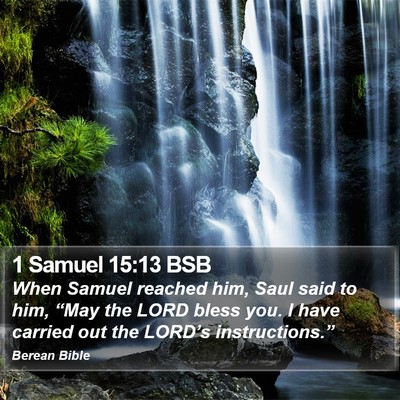 1 Samuel 15:13 BSB Bible Verse Image