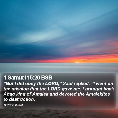 1 Samuel 15:20 BSB Bible Verse Image