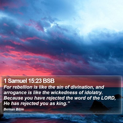 1 Samuel 15:23 BSB Bible Verse Image