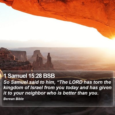 1 Samuel 15:28 BSB Bible Verse Image