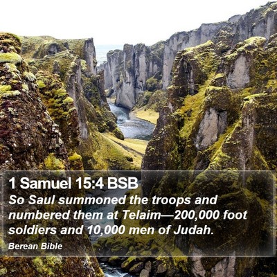 1 Samuel 15:4 BSB Bible Verse Image