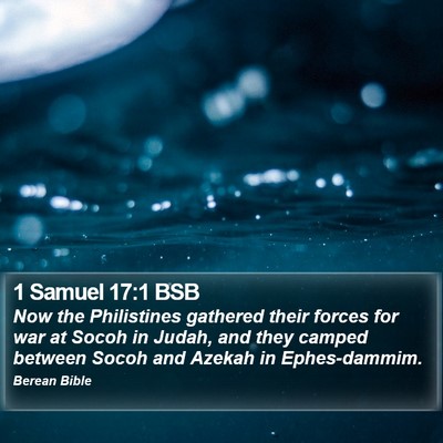 1 Samuel 17:1 BSB Bible Verse Image