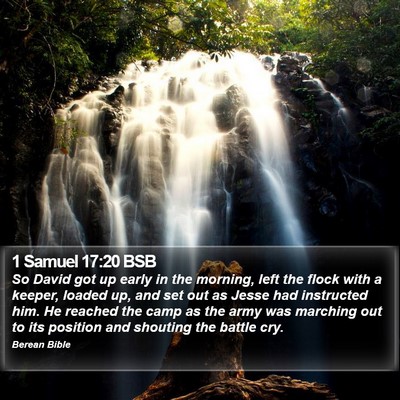 1 Samuel 17:20 BSB Bible Verse Image