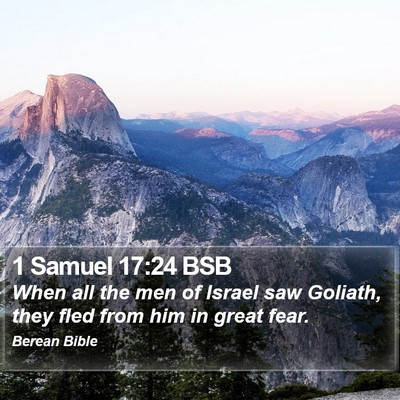 1 Samuel 17:24 BSB Bible Verse Image