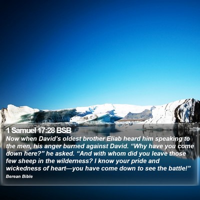 1 Samuel 17:28 BSB Bible Verse Image