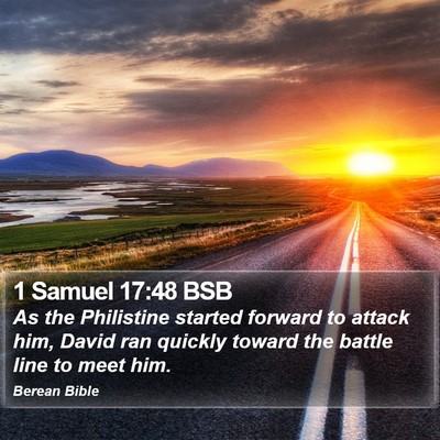 1 Samuel 17:48 BSB Bible Verse Image