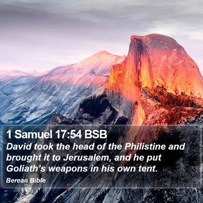 1 Samuel 17:54 BSB Bible Verse Image