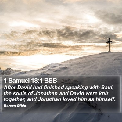 1 Samuel 18:1 BSB Bible Verse Image