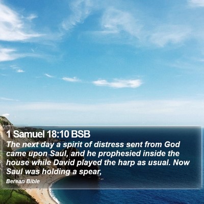 1 Samuel 18:10 BSB Bible Verse Image