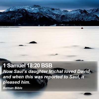 1 Samuel 18:20 BSB Bible Verse Image