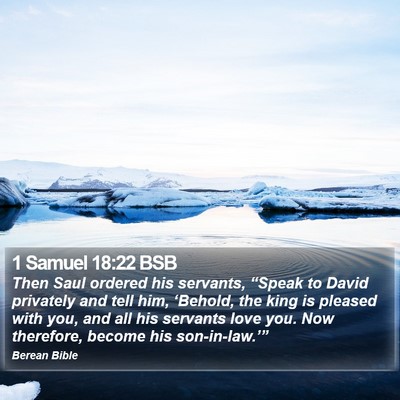 1 Samuel 18:22 BSB Bible Verse Image