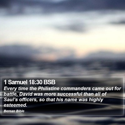 1 Samuel 18:30 BSB Bible Verse Image