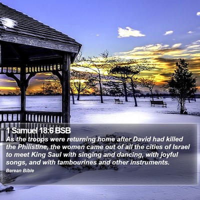 1 Samuel 18:6 BSB Bible Verse Image