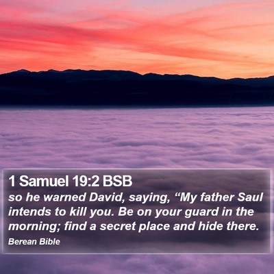 1 Samuel 19:2 BSB Bible Verse Image
