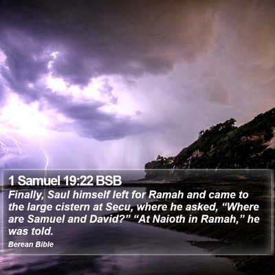 1 Samuel 19:22 BSB Bible Verse Image