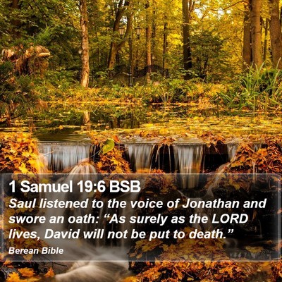 1 Samuel 19:6 BSB Bible Verse Image