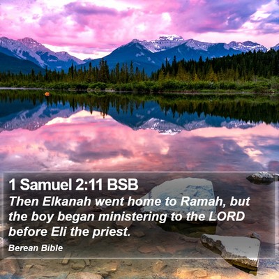 1 Samuel 2:11 BSB Bible Verse Image