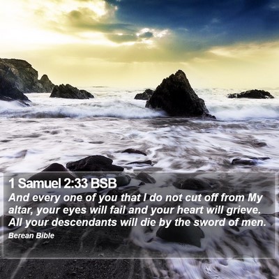 1 Samuel 2:33 BSB Bible Verse Image