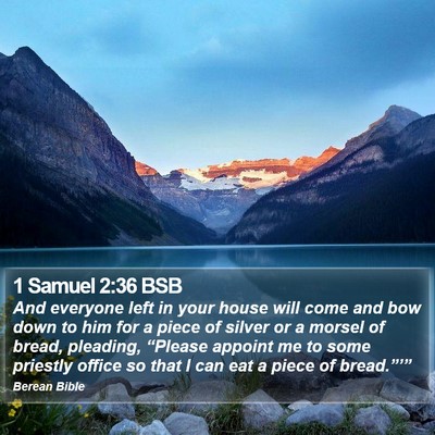 1 Samuel 2:36 BSB Bible Verse Image