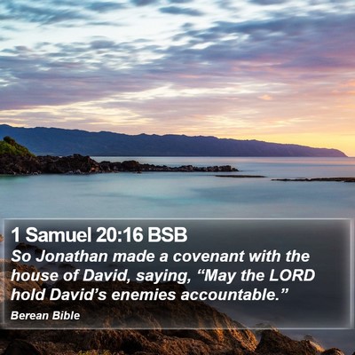 1 Samuel 20:16 BSB Bible Verse Image