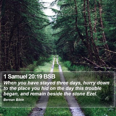 1 Samuel 20:19 BSB Bible Verse Image