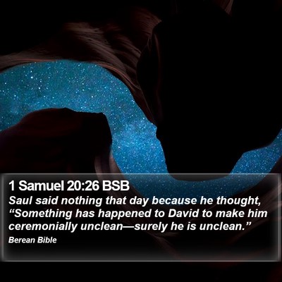 1 Samuel 20:26 BSB Bible Verse Image