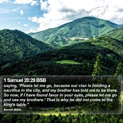 1 Samuel 20:29 BSB Bible Verse Image