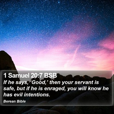 1 Samuel 20:7 BSB Bible Verse Image