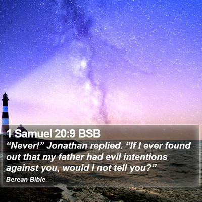 1 Samuel 20:9 BSB Bible Verse Image