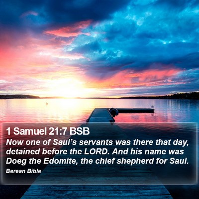 1 Samuel 21:7 BSB Bible Verse Image