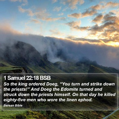 1 Samuel 22:18 BSB Bible Verse Image