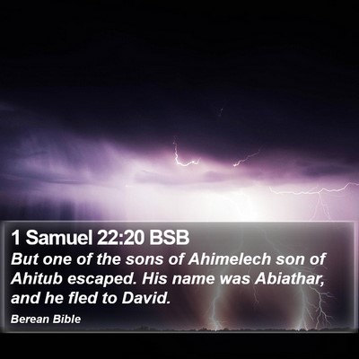 1 Samuel 22:20 BSB Bible Verse Image