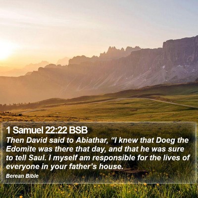 1 Samuel 22:22 BSB Bible Verse Image
