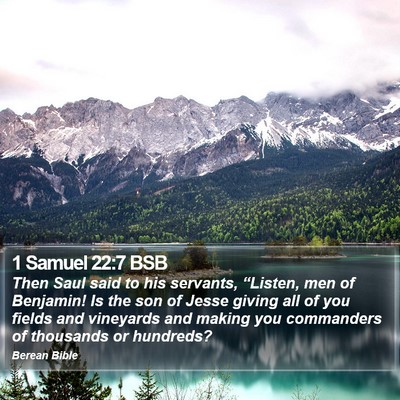 1 Samuel 22:7 BSB Bible Verse Image