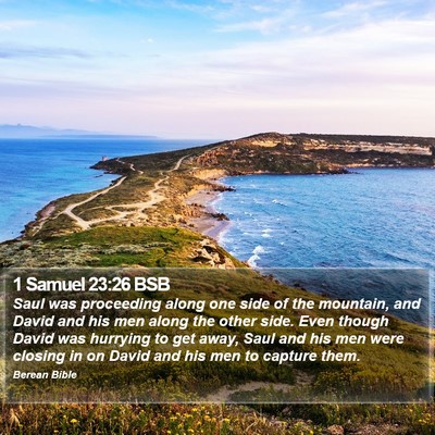 1 Samuel 23:26 BSB Bible Verse Image