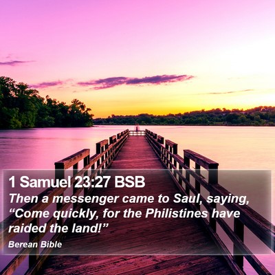 1 Samuel 23:27 BSB Bible Verse Image